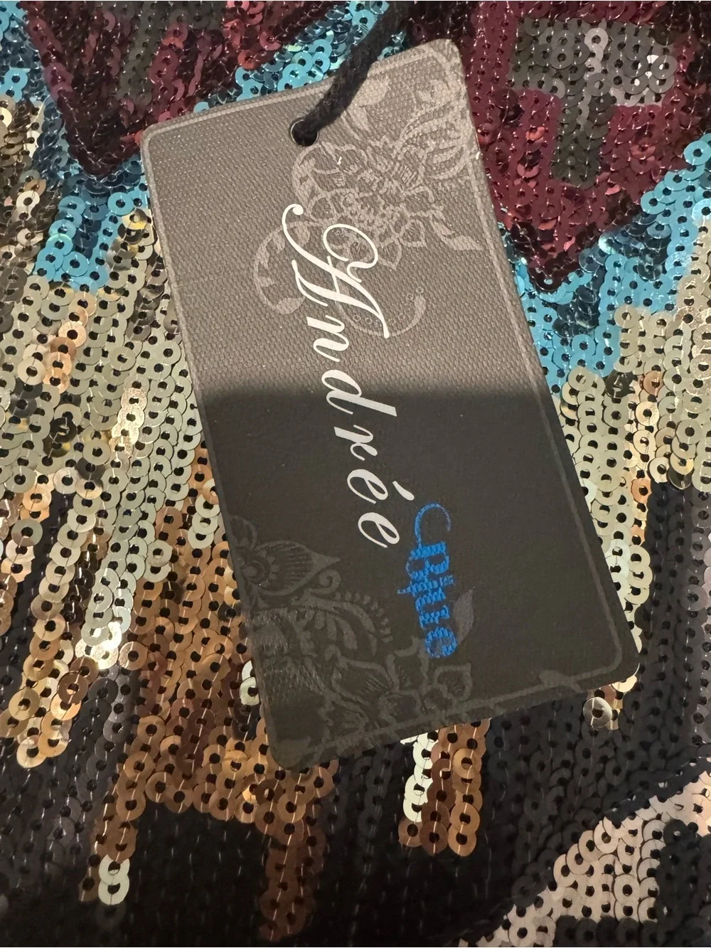 Sequin Tribal-Pattern Mini Skirt - Metallic Multi by Indree Blue
